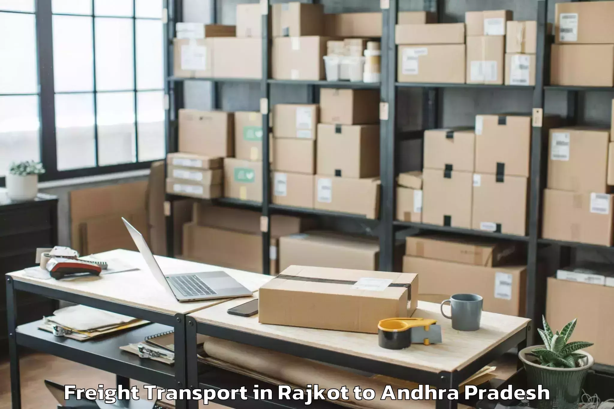 Book Rajkot to Kaikaluru Freight Transport Online